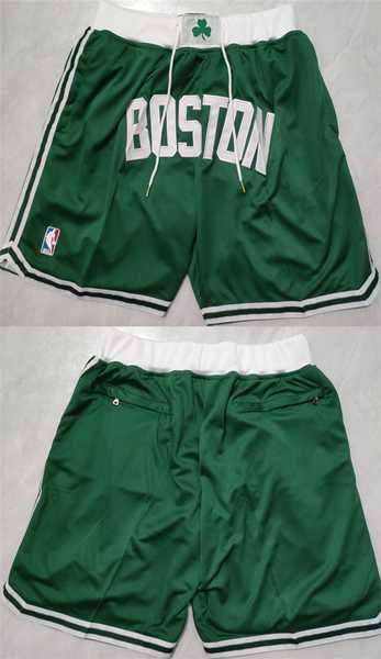 Men%27s Boston Celtics Green Shorts (Run Small)->nba shorts->NBA Jersey
